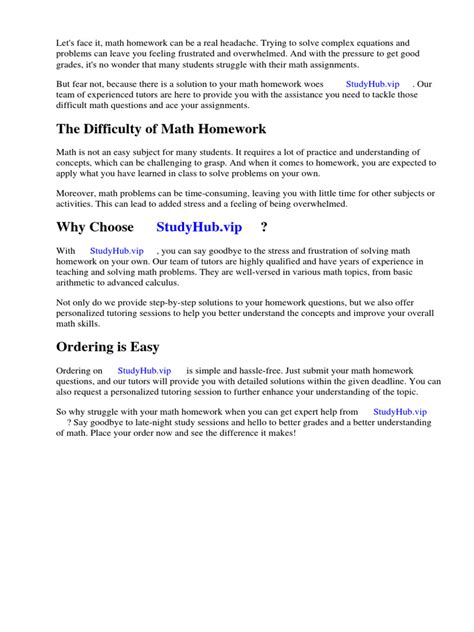 Answer My Math Homework Questions Epub