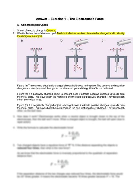 Answer Of Electrostatic Exercise Lab Kindle Editon