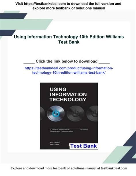 Answer Sheet To Using Information Technology 10e Kindle Editon