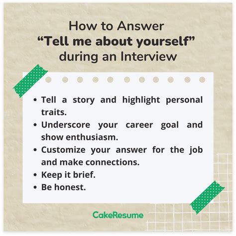 Answer Tell Me About Yourself PDF