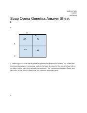 Answer To Soap Opera Genetics Reader