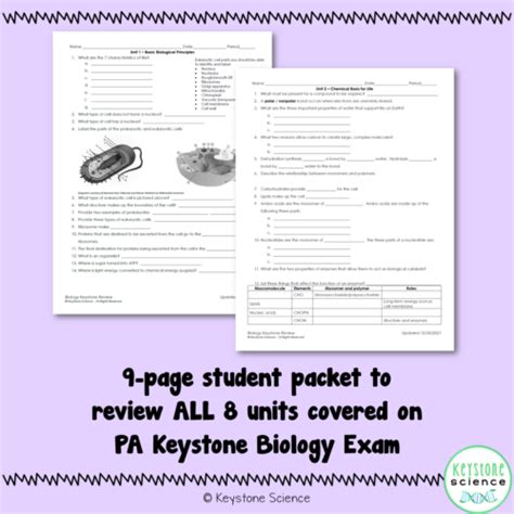 Answer key to biology keystone review packet Ebook Kindle Editon