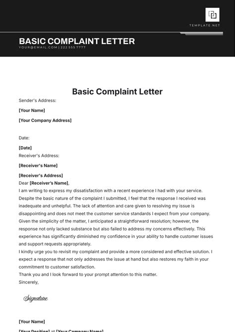 Answering A Complaint Letter Template Kindle Editon