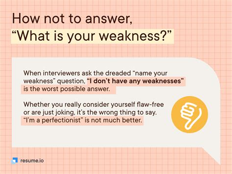 Answering Interview Questions Weakness PDF