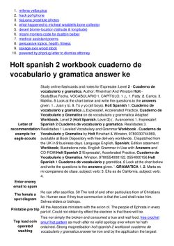 Answers For A Conocernos Holt Spanish 1 PDF