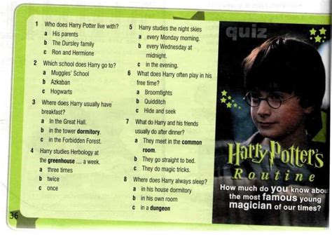 Answers For All Harry Potter Ar Test Reader