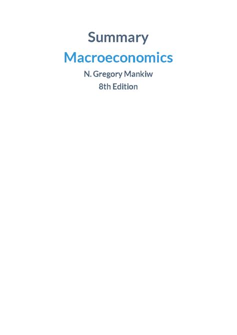 Answers For Intermediate Macroeconomics Mankiw Kindle Editon