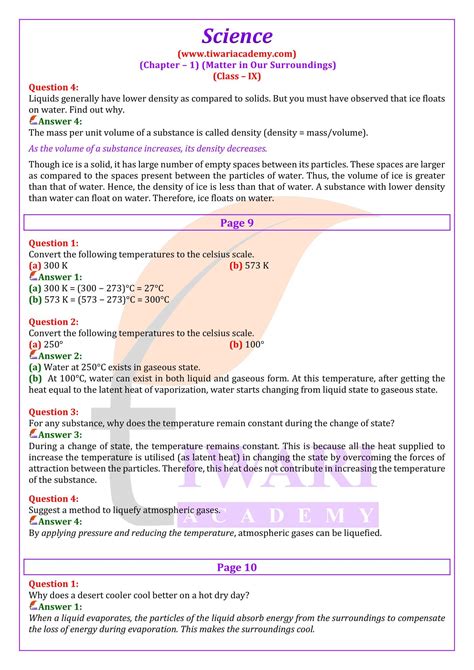 Answers For Ncert Class 9 Science Epub