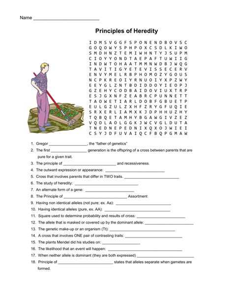 Answers For Principles Of Heredity Wordsearch Kindle Editon