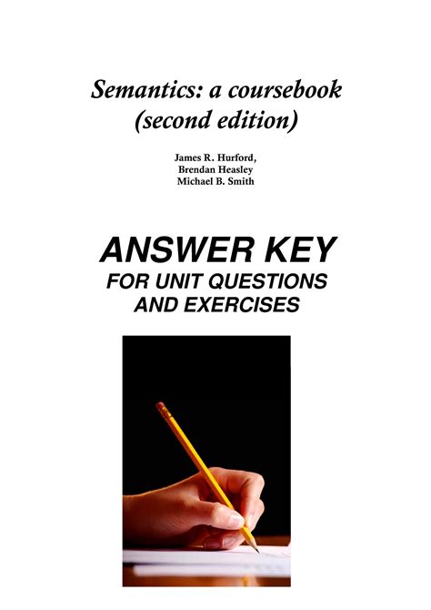 Answers For Semantics Coursebook Free Reader