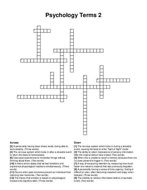 Answers For Understanding Psychology Crosswordpuzzle Chp 2 Kindle Editon