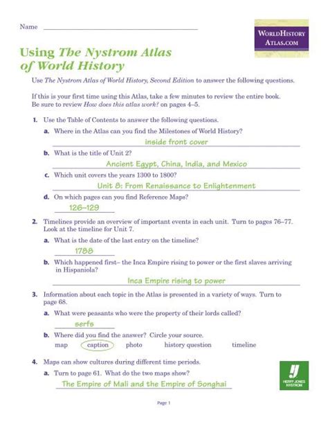 Answers For World History Reader