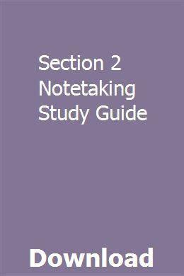 Answers Section 2 Notetaking Study Guide Kindle Editon