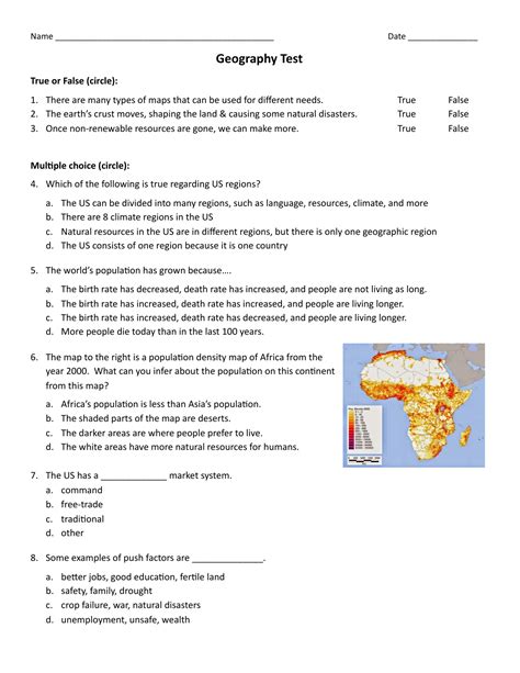 Answers To 08 April 2014 Geography Reader