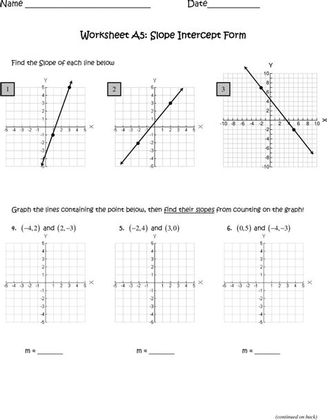 Answers To A5 Slope Intercept PDF