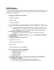 Answers To Bmr Assignment 1 Reader