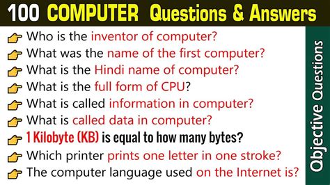 Answers To Computer Questions Reader