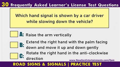 Answers To Driving Test Questions Doc