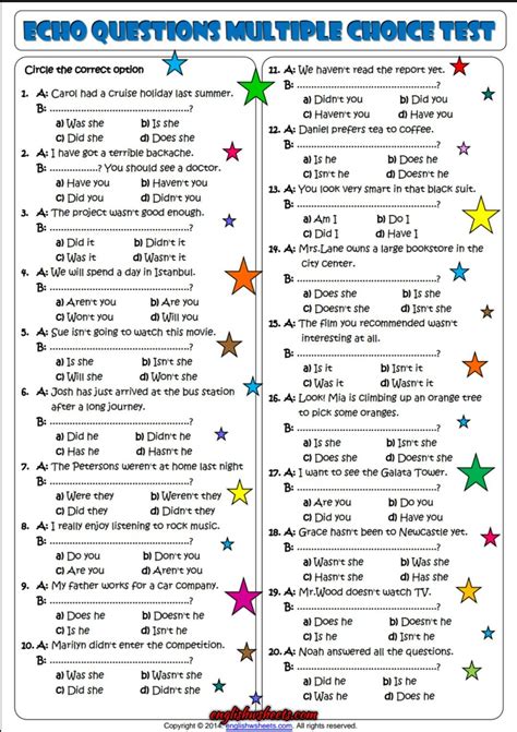 Answers To English 11 Multiple Choice Questions Doc