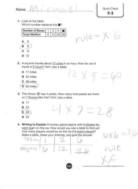 Answers To Envision Math Work Reader