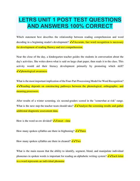 Answers To Expert Post Test Session 1 PDF