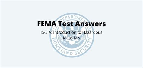 Answers To Fema Is 5 A Epub