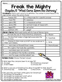 Answers To Freak The Mighty Chapter Questions Reader