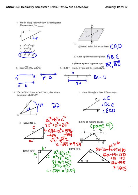 Answers To Geometry Semester 1 Edoptions Epub