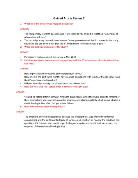 Answers To Guided Articles 2 3 Epub