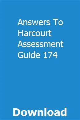 Answers To Harcourt Assessment Guide 174 Epub