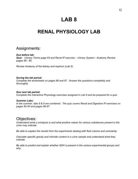 Answers To Lab 9 Renal Physiology Bing Epub