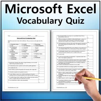 Answers To Microsoft Excel Vocabulary Epub