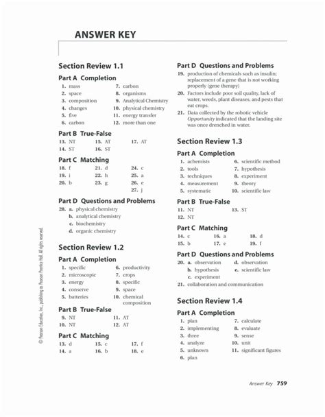 Answers To Pearson Education Worksheets Reader