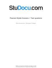 Answers To Pearson Mylab Test Epub