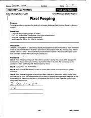 Answers To Pixel Peeping Lab PDF