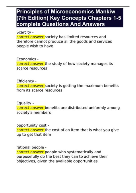 Answers To Principles Of Microeconomics Epub