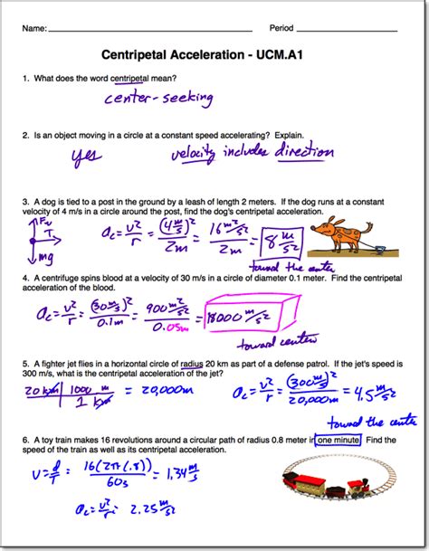 Answers To Projectile And Circular Motion Enrichment Reader