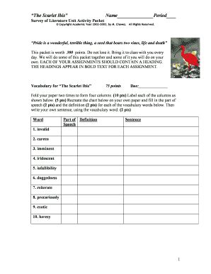 Answers To Scarlet Ibis Packet Ebook Doc