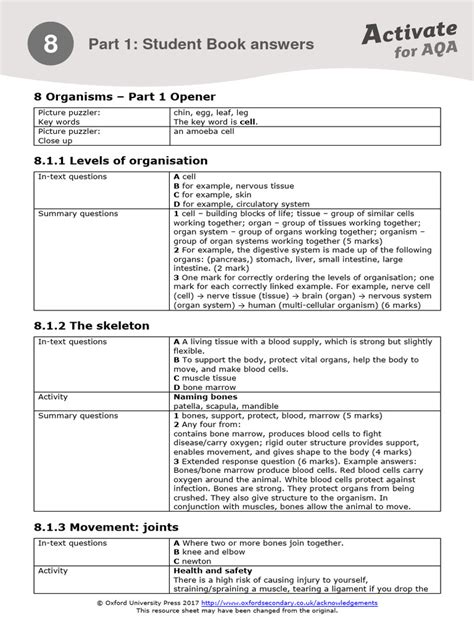 Answers To Usatestprep Organisms 1 Doc