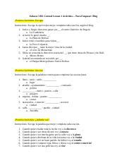 Answers To Vhlcentral Spanish Lesson 2 Kindle Editon