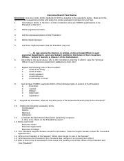 Answers to Executive Branch Test Review: Ace Your Exam