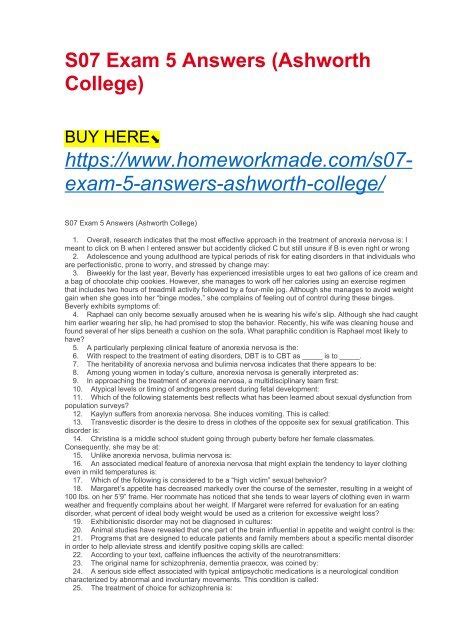 Answers to ashworth college exams Ebook Kindle Editon