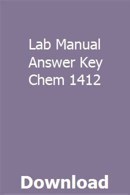 Answwr Key To Chem 1412 Lab Manuel Ebook Reader