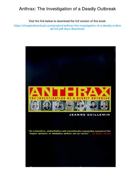 Anthrax The Investigation of a Deadly Outbreak Doc