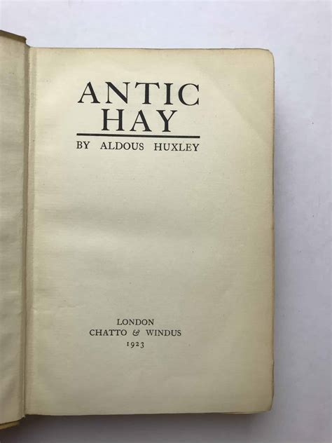 Antic Hay Kindle Editon