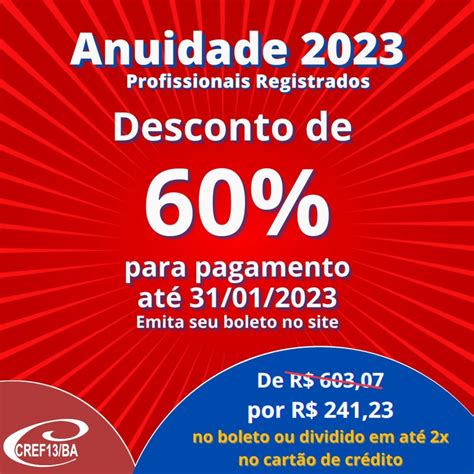 Anuidade CREF 2023