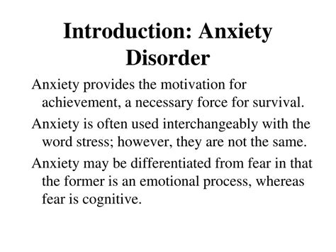 Anxiety Disorders An Introduction PDF