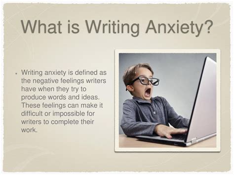 Anxiety about Writing: