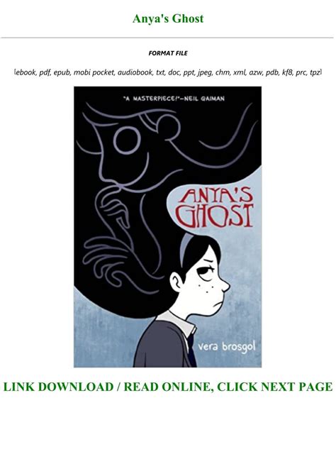 Anya-s-Ghost Ebook PDF