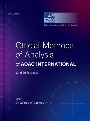 Aoac 19th Edition Ebook PDF